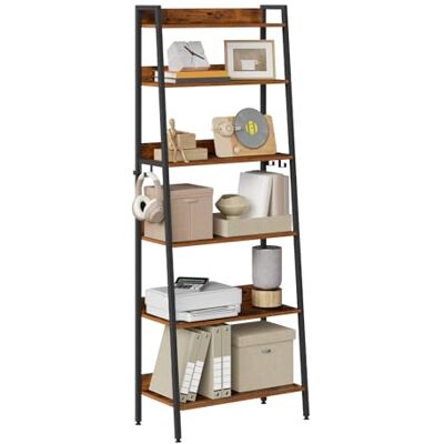 WOLTU Étagère Industrielle 6 Niveaux, Étagère de Rangement Étroite et Haute (Bureau, Salon, Cuisine), Cadre Métallique, 36x64x187,5 cm Noir + Chêne Vintage - Publicité WOLTU Étagère Industrielle 6 Niveaux, Étagère de Rangement Étroite et Haute (Bureau, Salon, Cuisine), Cadre Métallique, 36x64x187,5 cm Noir + Chêne Vintage - Publicité