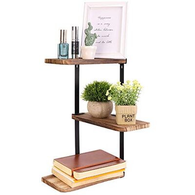 medla UNHO Étagère Angle Murale Industrielle: Étagère Murale d’Angle Bois Métal Étagère Murale Chambre Bébé Étagère Flottante Angle à 3 Niveaux Pour Salon Chambre Garage Salle de Bain Bureau 25.9x43.7cm - Publicité medla UNHO Étagère Angle Murale Industrielle: Étagère Murale d’Angle Bois Métal Étagère Murale Chambre Bébé Étagère Flottante Angle à 3 Niveaux Pour Salon Chambre Garage Salle de Bain Bureau 25.9x43.7cm - Publicité