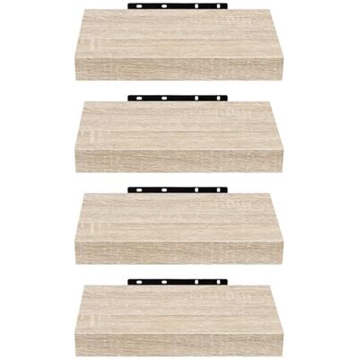 EUGAD 4 pièces Étagère Murale étagères suspendues en Bois,25x22,9x3,8cm Chêne Jaune, 0112QJ-4 - Publicité EUGAD 4 pièces Étagère Murale étagères suspendues en Bois,25x22,9x3,8cm Chêne Jaune, 0112QJ-4 - Publicité