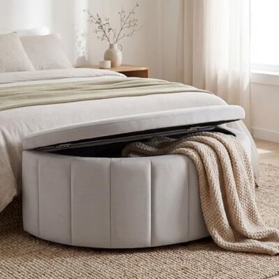 tectake ® Banquette rembourrée 108 x 48 x 38,5 cm, Banc Coffre avec Grand Espace de Rangement, Capacité de Charge 150 kg, Banquette, Assise Confortable, Meuble Rangement Chambre, Salon Velours Taupe - Publicité tectake ® Banquette rembourrée 108 x 48 x 38,5 cm, Banc Coffre avec Grand Espace de Rangement, Capacité de Charge 150 kg, Banquette, Assise Confortable, Meuble Rangement Chambre, Salon Velours Taupe - Publicité