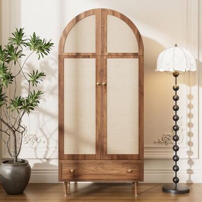 Merax Garde-robe 79x50x175cm Avec portes et tiroir en tissu Garde-robe élégante avec une base stable Rangement pratique Pour la chambre à coucher, le dressing ou la chambre d'amis - Publicité Merax Garde-robe 79x50x175cm Avec portes et tiroir en tissu Garde-robe élégante avec une base stable Rangement pratique Pour la chambre à coucher, le dressing ou la chambre d'amis - Publicité
