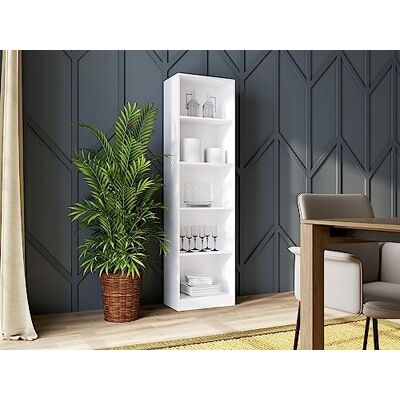 Home Collective Bibliothèque Étagère à dossiers Étagère sur Pied Séparation de pièce Blanche avec 5 Compartiments Ouverts en Bois MDF Largeur 50 cm - Publicité Home Collective Bibliothèque Étagère à dossiers Étagère sur Pied Séparation de pièce Blanche avec 5 Compartiments Ouverts en Bois MDF Largeur 50 cm - Publicité