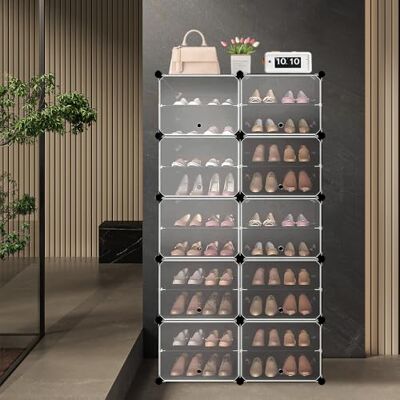 LANTUS Rangement Chaussure, Meuble Chaussure, Armoire a Chaussures avec Porte, Boîtes à Chaussures, pour Entrée Salon Chambre,83 x 32 x 156 cm (Noir) - Publicité LANTUS Rangement Chaussure, Meuble Chaussure, Armoire a Chaussures avec Porte, Boîtes à Chaussures, pour Entrée Salon Chambre,83 x 32 x 156 cm (Noir) - Publicité