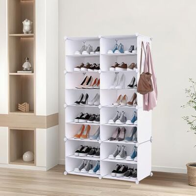 LANTUS Meuble a Chaussure, Armoire a Chaussures avec Porte, Rangement Chaussure, Meuble Chaussure, Boîtes à Chaussures, pour Entrée Salon Chambre,83 x 32 x 125,5 cm (Blanc) - Publicité LANTUS Meuble a Chaussure, Armoire a Chaussures avec Porte, Rangement Chaussure, Meuble Chaussure, Boîtes à Chaussures, pour Entrée Salon Chambre,83 x 32 x 125,5 cm (Blanc) - Publicité