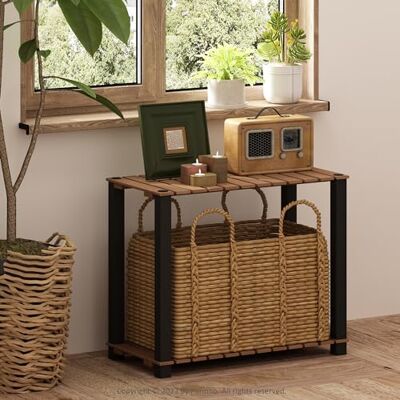 Furinno Turn-N-Tube Étagère de présentation 4 Niveaux, Étagère de Rangement, Bibliothèque, avec Lattes en Bois, Poteaux carrés, pour Organisation et Rangement intérieur et extérieur, Naturel - Publicité Furinno Turn-N-Tube Étagère de présentation 4 Niveaux, Étagère de Rangement, Bibliothèque, avec Lattes en Bois, Poteaux carrés, pour Organisation et Rangement intérieur et extérieur, Naturel - Publicité
