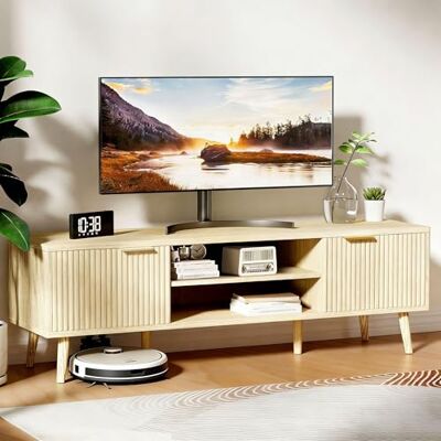 JMGJOY Meuble TV Bois 140cm Meuble Télé pour Télévision Jusqu'à 60 Pouces 2 Étagères Ouvertes et 2 Portes 140 X 39 X 47 cm pour Salon, Chambre À Coucher, Salle De Divertissement, Bois - Publicité JMGJOY Meuble TV Bois 140cm Meuble Télé pour Télévision Jusqu'à 60 Pouces 2 Étagères Ouvertes et 2 Portes 140 X 39 X 47 cm pour Salon, Chambre À Coucher, Salle De Divertissement, Bois - Publicité