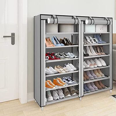 LANTUS Armoire à Chaussures, Meuble à Chaussures, Étagères à Chaussures Étanche 7 Couches pour 36 Paires de Chaussures Armoire en Tissus, Rangement de Chaussures avec Housse - Publicité LANTUS Armoire à Chaussures, Meuble à Chaussures, Étagères à Chaussures Étanche 7 Couches pour 36 Paires de Chaussures Armoire en Tissus, Rangement de Chaussures avec Housse - Publicité