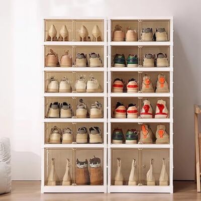 LANTUS Armoire à Chaussures Portable Cube, pour Chaussures, Bottes, Pantoufles,44 x 34,5 x 117 cm (Blanc) - Publicité LANTUS Armoire à Chaussures Portable Cube, pour Chaussures, Bottes, Pantoufles,44 x 34,5 x 117 cm (Blanc) - Publicité