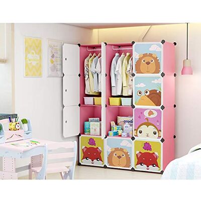 LANTUS 12 Cube Armoire Penderie Motif de Animal Bouclé Storage Modulable Meuble Étagères de Rangement DIY avec Portes pour Vêtements Chaussures Jouets Livres Bibelots,111 * 37 * 147cm - Publicité LANTUS 12 Cube Armoire Penderie Motif de Animal Bouclé Storage Modulable Meuble Étagères de Rangement DIY avec Portes pour Vêtements Chaussures Jouets Livres Bibelots,111 * 37 * 147cm - Publicité