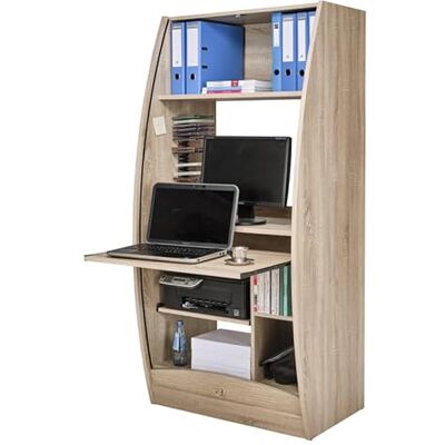 Armoire informatique chêne Simmob avec 3 étagères - Mobilier bureau - Publicité Armoire informatique chêne Simmob avec 3 étagères - Mobilier bureau - Publicité