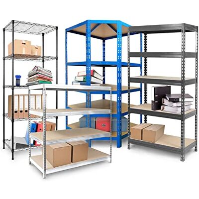 KARAT Étagères à Grande Tenue Etagère à emboîter, Montage sans Outils Rayonnages Charges Lourdes Rayonnage Magasin & Garage Étagère d'atelier modulable(Galvanisée 200 x 180 x 60 cm -4 Niveaux) - Publicité KARAT Étagères à Grande Tenue Etagère à emboîter, Montage sans Outils Rayonnages Charges Lourdes Rayonnage Magasin & Garage Étagère d'atelier modulable(Galvanisée 200 x 180 x 60 cm -4 Niveaux) - Publicité