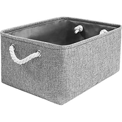 Mangata Boîte de rangement en tissu, 1 paquet (gris, moyen) - Publicité Mangata Boîte de rangement en tissu, 1 paquet (gris, moyen) - Publicité