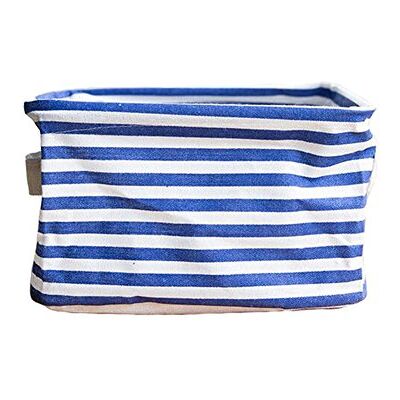 Morbuy Panier de rangement, Cadeau de Noël Petit Bébé lin de rangement Jeux Panier organiseur en tissu avec 2 poignées sur les deux côtés 20 x 15 x 13 cm (une pièce Rayures bleu clair) - Publicité Morbuy Panier de rangement, Cadeau de Noël Petit Bébé lin de rangement Jeux Panier organiseur en tissu avec 2 poignées sur les deux côtés 20 x 15 x 13 cm (une pièce Rayures bleu clair) - Publicité