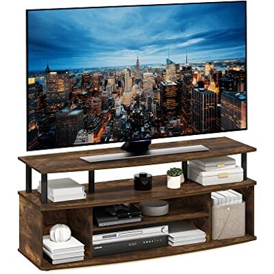 Furinno Jaya Grand Centre de Divertissement, Bois d'ingénierie, Pin Ambré/Noir, 40,1 (P) x 119,9 (L) x 49,8 (H) CM - Publicité Furinno Jaya Grand Centre de Divertissement, Bois d'ingénierie, Pin Ambré/Noir, 40,1 (P) x 119,9 (L) x 49,8 (H) CM - Publicité