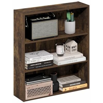 Furinno Basic Bibliothèque À 3 Niveaux, Étagère De Rangement Cubique, 17,8 X 61 X 66 Cm, pour Salon, Chambre, Bureau, Couleur Pin Ambré - Publicité Furinno Basic Bibliothèque À 3 Niveaux, Étagère De Rangement Cubique, 17,8 X 61 X 66 Cm, pour Salon, Chambre, Bureau, Couleur Pin Ambré - Publicité