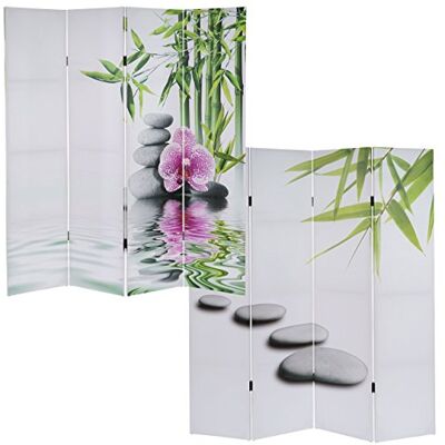 Mendler Paravent/cloison de s?paration T234, 4 pans Motif Kho Samui 180x160cm - Publicité Mendler Paravent/cloison de s?paration T234, 4 pans Motif Kho Samui 180x160cm - Publicité