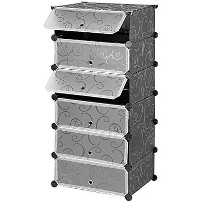 LANTUS ÉtagÈre À Chaussures, BoÎte À Chaussures,modulable, Rangement Chaussures, Armoire Portable,Armoire Penderie Portable Meuble Étagère Enfichable,Couche 6 - Publicité LANTUS ÉtagÈre À Chaussures, BoÎte À Chaussures,modulable, Rangement Chaussures, Armoire Portable,Armoire Penderie Portable Meuble Étagère Enfichable,Couche 6 - Publicité