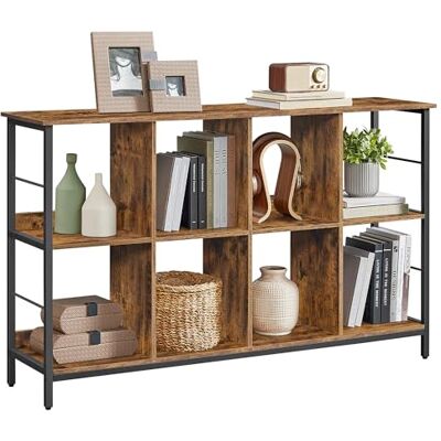 VASAGLE Meuble de Rangement 2 Niveaux, Étagère Rangement, Bibliothèque Style Industriel, 8 Cubes, pour Salon, Bureau, Entrée, Cuisine, 33 x 132,6 x 80 cm, Marron Rustique et Noir LLS128K01 - Publicité VASAGLE Meuble de Rangement 2 Niveaux, Étagère Rangement, Bibliothèque Style Industriel, 8 Cubes, pour Salon, Bureau, Entrée, Cuisine, 33 x 132,6 x 80 cm, Marron Rustique et Noir LLS128K01 - Publicité