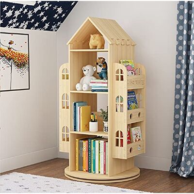 Heehee Bois Massif Étagère rotative à 360 ° Étagère de Rangement pour bibliothèque pour Enfants, présentoir à Livres, étagère à Livres en Bois pour Enfants, présentoir à Livres - Publicité Heehee Bois Massif Étagère rotative à 360 ° Étagère de Rangement pour bibliothèque pour Enfants, présentoir à Livres, étagère à Livres en Bois pour Enfants, présentoir à Livres - Publicité