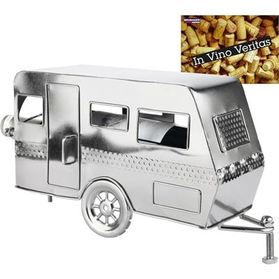 BRUBAKER Porte-Bouteille de Vin Caravane Porte Bouteille Métal Camping Cadeau de Vin pour Les Campeurs Porte Bouteille Décoration avec Carte de Voeux - Publicité BRUBAKER Porte-Bouteille de Vin Caravane Porte Bouteille Métal Camping Cadeau de Vin pour Les Campeurs Porte Bouteille Décoration avec Carte de Voeux - Publicité