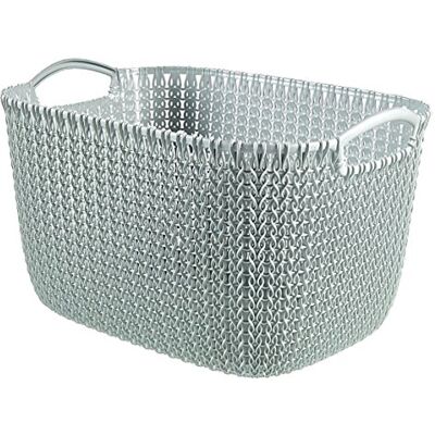 Curver Panier de Rangement 19L, Aspect Tricot pour Ranger Le Salon, la Chambre, la Salle de Bain ou Le Bureau 39,6 x 28,8 x 23,6 cm Bleu Gris - Publicité Curver Panier de Rangement 19L, Aspect Tricot pour Ranger Le Salon, la Chambre, la Salle de Bain ou Le Bureau 39,6 x 28,8 x 23,6 cm Bleu Gris - Publicité