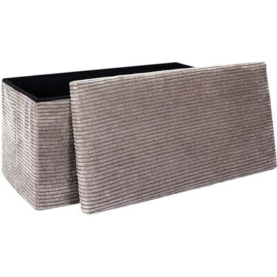 HOME DECO FACTORY Coffre Banc Pliable Cotele Scott Mobilier Pratique et Confortable Dimensions 76 x 38 x 38 cm Hauteur Assise 38 cm Couleur Taupe Modèle Scott - Publicité HOME DECO FACTORY Coffre Banc Pliable Cotele Scott Mobilier Pratique et Confortable Dimensions 76 x 38 x 38 cm Hauteur Assise 38 cm Couleur Taupe Modèle Scott - Publicité