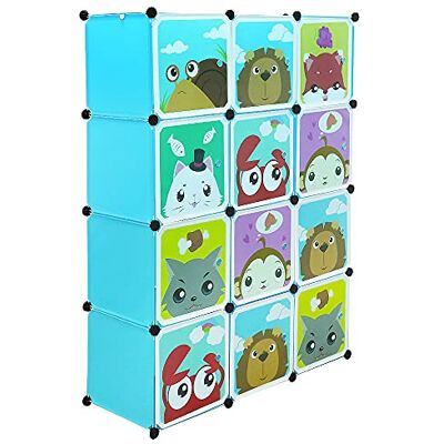 LANTUS 12 Cube Armoire Penderie Motif de Animal Bouclé Storage Modulable Meuble Étagères de Rangement DIY avec Portes pour Vêtements Chaussures Jouets Livres Bibelots,111 * 37 * 147cm - Publicité LANTUS 12 Cube Armoire Penderie Motif de Animal Bouclé Storage Modulable Meuble Étagères de Rangement DIY avec Portes pour Vêtements Chaussures Jouets Livres Bibelots,111 * 37 * 147cm - Publicité