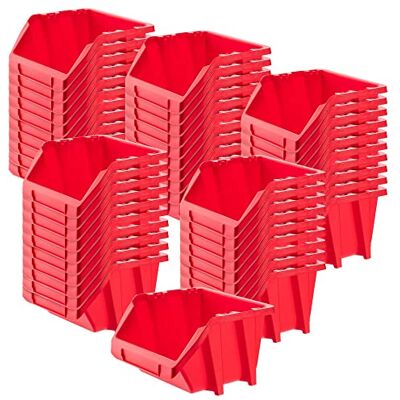 KADAX Coffret d'atelier, petite boîte de tri en plastique PP, boîte de stockage transparente disponible en différentes tailles et couleurs, boîtes de rangement pour mur d'outils (Rouge, lot de 50 - Publicité KADAX Coffret d'atelier, petite boîte de tri en plastique PP, boîte de stockage transparente disponible en différentes tailles et couleurs, boîtes de rangement pour mur d'outils (Rouge, lot de 50 - Publicité