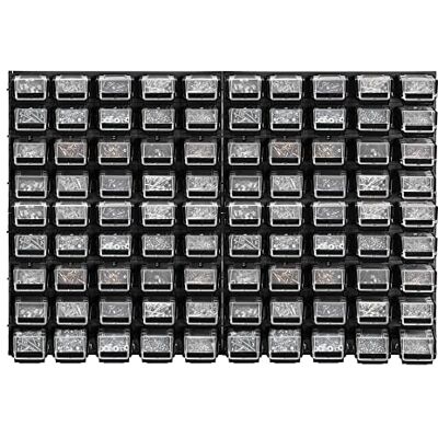 KADAX Lot de 90 Étagère murale d'atelier robuste, 116 x 78 cm, système de stockage en plastique, résistante aux UV, plaques murales extensibles, pour garage (noir) - Publicité KADAX Lot de 90 Étagère murale d'atelier robuste, 116 x 78 cm, système de stockage en plastique, résistante aux UV, plaques murales extensibles, pour garage (noir) - Publicité