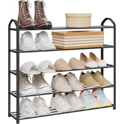 WOLTU Étagère à Chaussures 5 Niveaux pour Environ 20 Paires de Chaussures,XXL Porte-Chaussures 79x19,5x79cm,Noir - Publicité WOLTU Étagère à Chaussures 5 Niveaux pour Environ 20 Paires de Chaussures,XXL Porte-Chaussures 79x19,5x79cm,Noir - Publicité
