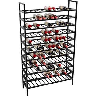 MetaloPro Étagère à Vin Jerez 143 Bouteilles Casier à Vin Métal Noir, Grand Range Bouteilles Robuste, Meuble de Stockage Stable pour Cuisine Cave ou Bar, Design Industriel – 170x100x30 cm - Publicité MetaloPro Étagère à Vin Jerez 143 Bouteilles Casier à Vin Métal Noir, Grand Range Bouteilles Robuste, Meuble de Stockage Stable pour Cuisine Cave ou Bar, Design Industriel – 170x100x30 cm - Publicité