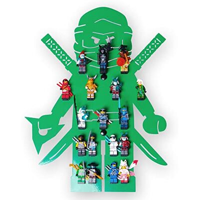 moin minis Étagère de chambre d'enfant pour 18 figurines Compatible avec les figurines Ninja Étagère de rangement Étagère murale Système de rangement Vitrine de collection - Publicité moin minis Étagère de chambre d'enfant pour 18 figurines Compatible avec les figurines Ninja Étagère de rangement Étagère murale Système de rangement Vitrine de collection - Publicité