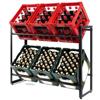 KARAT Support de casier à Bouteilles Kenji Étagère à Boissons Étagère de Stockage Robuste pour Le Bureau, la Cuisine, Le Garage ou Le Couloir Noir (104 x 32 x 82 cm) - Publicité KARAT Support de casier à Bouteilles Kenji Étagère à Boissons Étagère de Stockage Robuste pour Le Bureau, la Cuisine, Le Garage ou Le Couloir Noir (104 x 32 x 82 cm) - Publicité