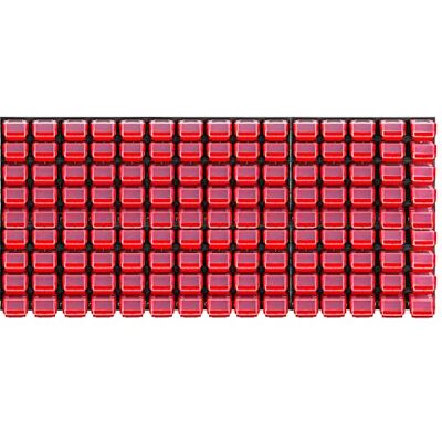 KADAX Lot de 135 Grande étagère murale à outils, système de stockage 174 x 78 cm, en plastique robuste, système modulaire résistant aux UV, plaques murales extensibles, étagère d'atelier (rouge) - Publicité KADAX Lot de 135 Grande étagère murale à outils, système de stockage 174 x 78 cm, en plastique robuste, système modulaire résistant aux UV, plaques murales extensibles, étagère d'atelier (rouge) - Publicité