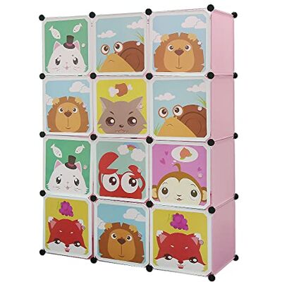 LANTUS 12 Cube Armoire Penderie Motif de Animal Bouclé Storage Modulable Meuble Étagères de Rangement DIY avec Portes pour Vêtements Chaussures Jouets Livres Bibelots,111 * 37 * 147cm - Publicité LANTUS 12 Cube Armoire Penderie Motif de Animal Bouclé Storage Modulable Meuble Étagères de Rangement DIY avec Portes pour Vêtements Chaussures Jouets Livres Bibelots,111 * 37 * 147cm - Publicité