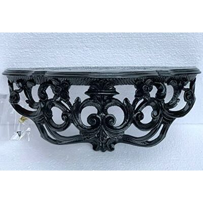 artissimo Console baroque murale / miroir / étagère murale 40 x 17 cm Console suspendue antique (noir) - Publicité artissimo Console baroque murale / miroir / étagère murale 40 x 17 cm Console suspendue antique (noir) - Publicité
