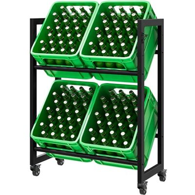 YITAHOME Étagère pour 4 caisses à Boissons avec roulettes industrielles et Pieds réglables, métal renforcé, Peinture résistante aux Rayures, avec décapsuleur et Tous Les Outils, 75 x 90 x 32 cm - Publicité YITAHOME Étagère pour 4 caisses à Boissons avec roulettes industrielles et Pieds réglables, métal renforcé, Peinture résistante aux Rayures, avec décapsuleur et Tous Les Outils, 75 x 90 x 32 cm - Publicité