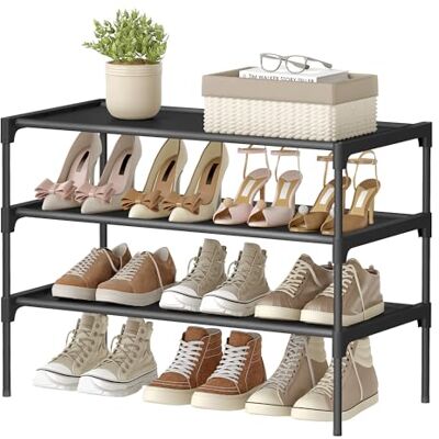 SONGMICS Étagère à Chaussures 3 Niveaux, Porte-Chaussures, Entrée, Couloir, Gain de Place, 29,7 x 62,3 x 53,5 cm, Cadre en Métal, Étagères en Tissu Non-Tissé, Noir d’Encre LSH023BH01 - Publicité SONGMICS Étagère à Chaussures 3 Niveaux, Porte-Chaussures, Entrée, Couloir, Gain de Place, 29,7 x 62,3 x 53,5 cm, Cadre en Métal, Étagères en Tissu Non-Tissé, Noir d’Encre LSH023BH01 - Publicité