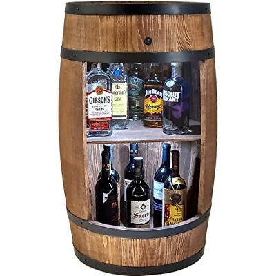 Creative Tonneau en Bois avec éclairage LED Armoire Bar Meuble Rangement Bouteille Alcool Casier à Vin,Whisky, Bière et Boissons Organisateur d'Armoires d'alcool bois de conifères 80 cm (Wenge) - Publicité Creative Tonneau en Bois avec éclairage LED Armoire Bar Meuble Rangement Bouteille Alcool Casier à Vin,Whisky, Bière et Boissons Organisateur d'Armoires d'alcool bois de conifères 80 cm (Wenge) - Publicité