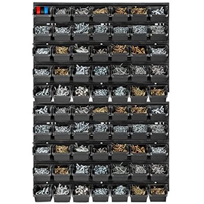 KADAX Lot de 70 Étagère Murale d'atelier, 58 x 78 cm, système de Stockage en Plastique Robuste, résistant aux UV, plaques murales Extensibles, étagère secrète pour Garage (Noir), K7717 - Publicité KADAX Lot de 70 Étagère Murale d'atelier, 58 x 78 cm, système de Stockage en Plastique Robuste, résistant aux UV, plaques murales Extensibles, étagère secrète pour Garage (Noir), K7717 - Publicité