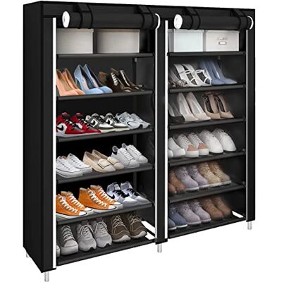 LANTUS Armoire à Chaussures, Meuble à Chaussures, Étagères à Chaussures Étanche 7 Couches pour 36 Paires de Chaussures Armoire en Tissus, Rangement de Chaussures avec Housse - Publicité LANTUS Armoire à Chaussures, Meuble à Chaussures, Étagères à Chaussures Étanche 7 Couches pour 36 Paires de Chaussures Armoire en Tissus, Rangement de Chaussures avec Housse - Publicité