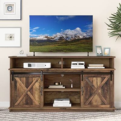 Merax Buffet de Cuisine Design Industriel Meuble de Rangement avec 2 Portes coulissantes et étagère réglable Grande Armoire d'appoint pour Salon, Salle à Manger Marron foncé - Publicité Merax Buffet de Cuisine Design Industriel Meuble de Rangement avec 2 Portes coulissantes et étagère réglable Grande Armoire d'appoint pour Salon, Salle à Manger Marron foncé - Publicité