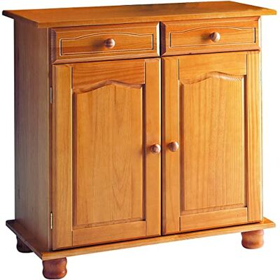 Pegane - Buffet miel pin massif - 2 portes - Buffet/Sideboard - Publicité Pegane - Buffet miel pin massif - 2 portes - Buffet/Sideboard - Publicité