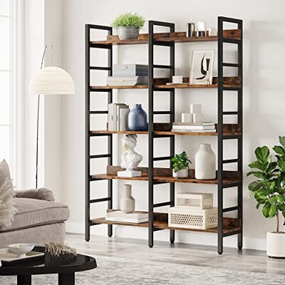 Tribesigns Bibliothèque, Étagère de Bureau à 5 Niveaux, Étagère sur Pied, Bibliothèque Ouverte, Grande, Style Industriel, 180 x 80 x 30 cm, pour Bureau, Salle de séjour, Brun Rustique - Publicité Tribesigns Bibliothèque, Étagère de Bureau à 5 Niveaux, Étagère sur Pied, Bibliothèque Ouverte, Grande, Style Industriel, 180 x 80 x 30 cm, pour Bureau, Salle de séjour, Brun Rustique - Publicité