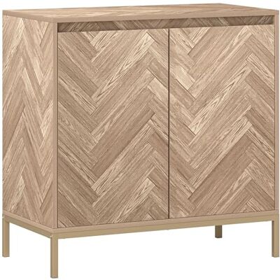 HOMCOM Meuble de Rangement Buffet Style scandinave avec 2 Portes à Chevrons, étagère réglable et Pieds en Acier, Armoire de Rangement pour Salon, Salle à Manger, dim. 78 x 40 x 78 cm, chêne - Publicité HOMCOM Meuble de Rangement Buffet Style scandinave avec 2 Portes à Chevrons, étagère réglable et Pieds en Acier, Armoire de Rangement pour Salon, Salle à Manger, dim. 78 x 40 x 78 cm, chêne - Publicité
