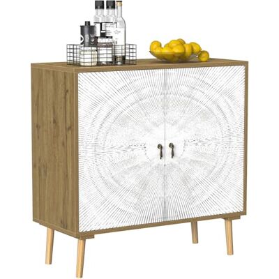 Skokliz Buffet Cuisine, Meuble de Rangement avec 2 Portes Sculpté avec Étagère Réglable, Buffet Décoratif et Rangement, Pieds en Bois Massif, Crédence pour Entrée, Cuisine ou Couloir - Publicité Skokliz Buffet Cuisine, Meuble de Rangement avec 2 Portes Sculpté avec Étagère Réglable, Buffet Décoratif et Rangement, Pieds en Bois Massif, Crédence pour Entrée, Cuisine ou Couloir - Publicité