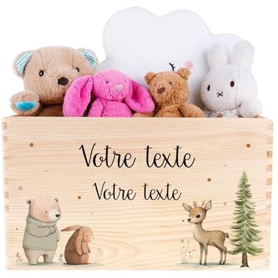 Creative Coffret à Souvenirs en Bois Personnalisé pour Bébé avec Votre Texte 40 x 30 x 24 cm (+/- 1cm) Animaux Rangement pour Jouets Coffret Cadeau Personnalisable Coffret Souvenir - Publicité Creative Coffret à Souvenirs en Bois Personnalisé pour Bébé avec Votre Texte 40 x 30 x 24 cm (+/- 1cm) Animaux Rangement pour Jouets Coffret Cadeau Personnalisable Coffret Souvenir - Publicité