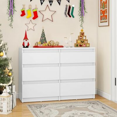 YITAHOME Commode en bois, commode pour chambre à coucher, 6 tiroirs avec coulisses, meuble de chambre à coucher, rangement pour chambre à coucher, armoire de chambre moderne, table de chevet, 100 x 30 - Publicité YITAHOME Commode en bois, commode pour chambre à coucher, 6 tiroirs avec coulisses, meuble de chambre à coucher, rangement pour chambre à coucher, armoire de chambre moderne, table de chevet, 100 x 30 - Publicité