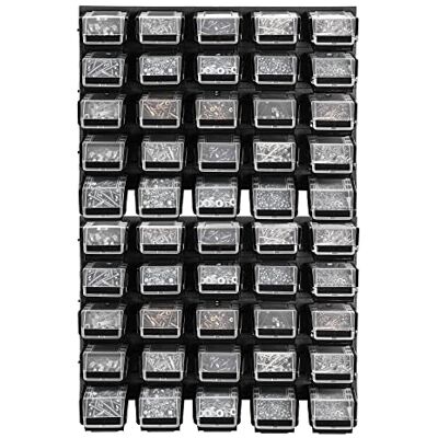 KADAX Lot de 50 Étagère Murale d'atelier, 58 x 78 cm, système de Stockage en Plastique Robuste, résistant aux UV, plaques murales Extensibles, étagère secrète pour Garage (Noir), K7717 - Publicité KADAX Lot de 50 Étagère Murale d'atelier, 58 x 78 cm, système de Stockage en Plastique Robuste, résistant aux UV, plaques murales Extensibles, étagère secrète pour Garage (Noir), K7717 - Publicité