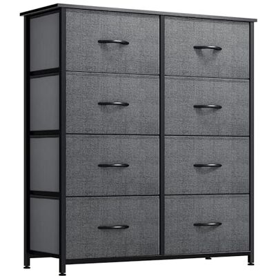 YITAHOME Commode, 8 Tiroirs en Tissu Commode Chambre Meuble de Rangement, Cadre en Métal,pour Chambre à Coucher, Salon,Gris Noir - Publicité YITAHOME Commode, 8 Tiroirs en Tissu Commode Chambre Meuble de Rangement, Cadre en Métal,pour Chambre à Coucher, Salon,Gris Noir - Publicité